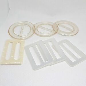 Scarf Clips - T-Shirt Ties Set of 7  Retro Style.
